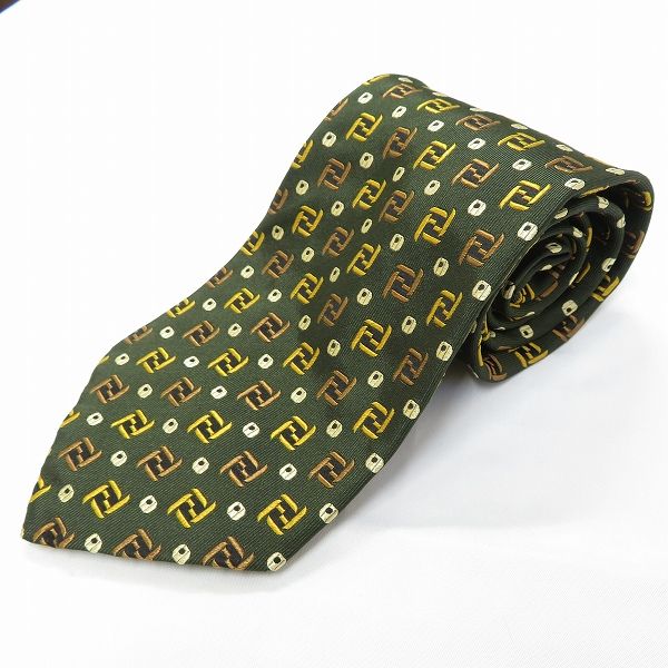 ジャスティン FENDI フェンディ　ネクタイ　ズッカ柄　ズッキーニ ジャスティン FENDI フェンディ ネクタイ ズッカ柄 ズッキーニ