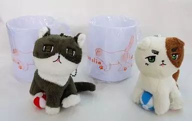 【中古】キーホルダー・マスコット(キャラクター) ねこたりあマスコット2体セット(日本・イギリス) 「DVD ヘタリア World Series」後期(vol.5～8)連動特典