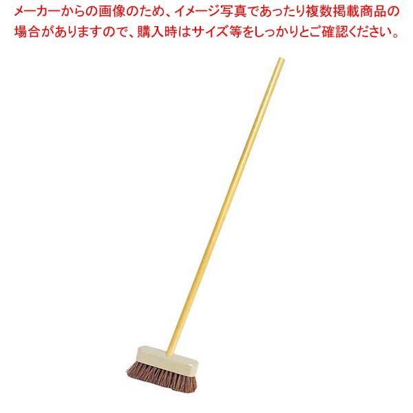 木柄 デッキブラシ シダ 18cm