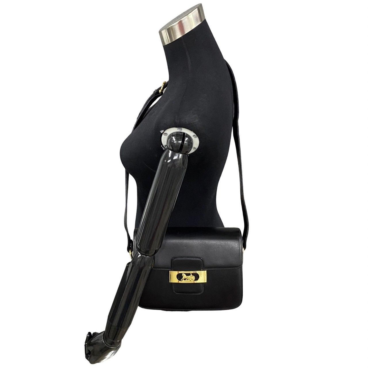 極 美品 CELINE セリーヌ 馬車金具 ホースキャリッジ カーフ レザー 
