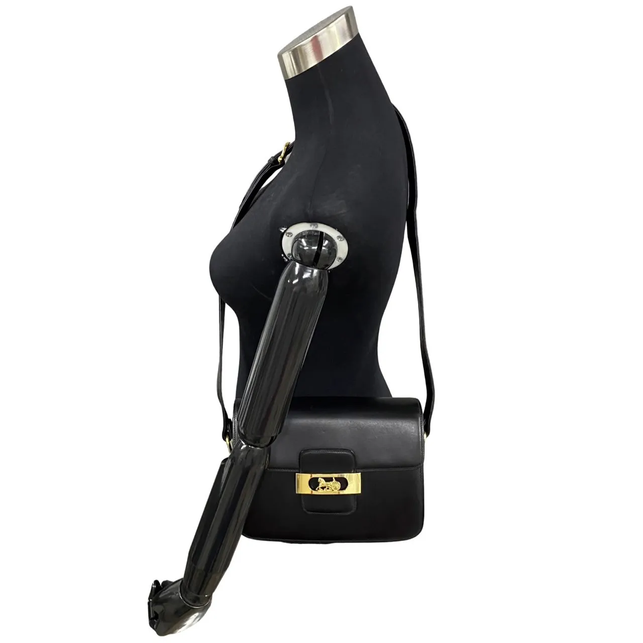 極 美品 CELINE セリーヌ 馬車金具 ホースキャリッジ カーフ レザー 