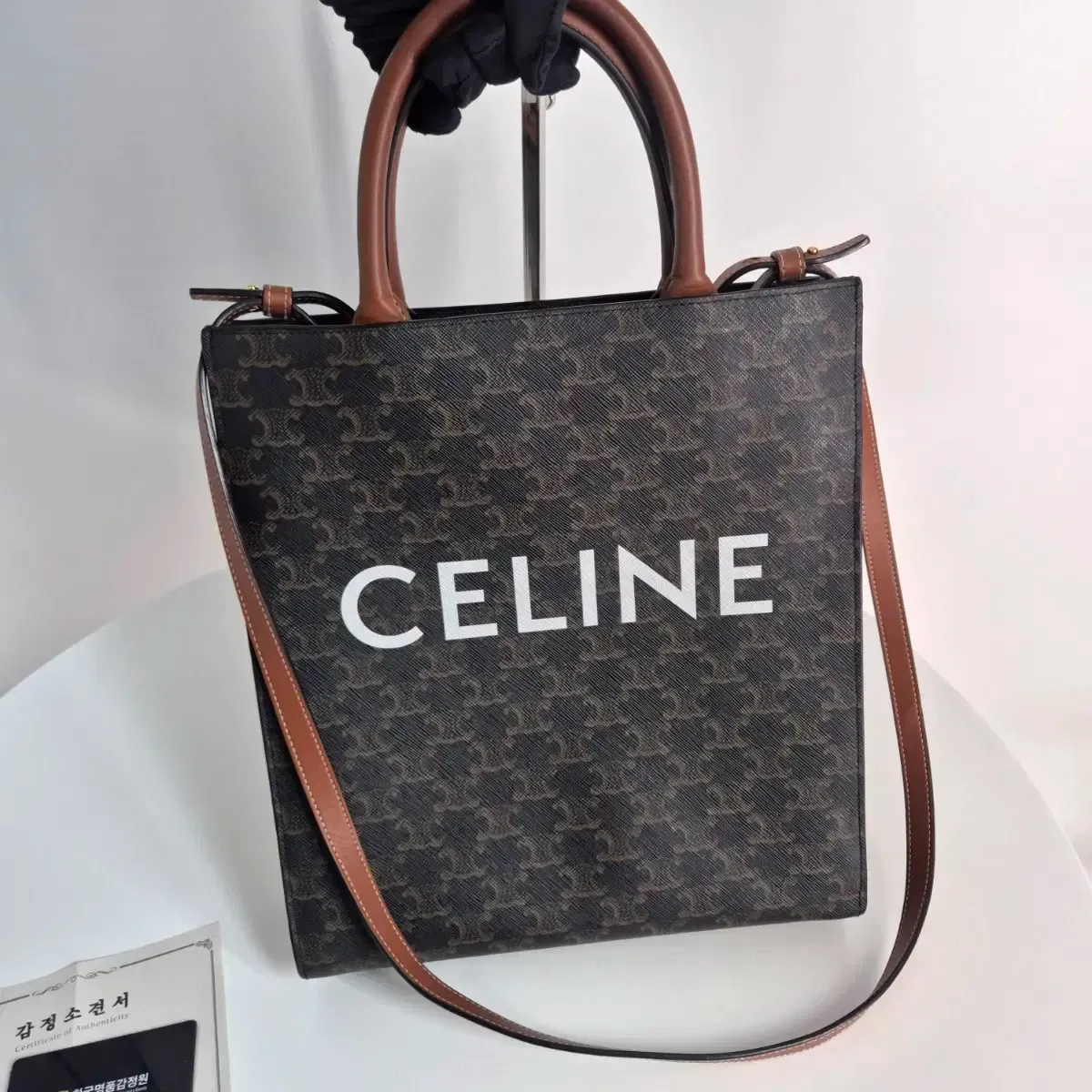 極美品☆セリーヌ CELINE スモールカバ ブラック シルバーロゴ 新型