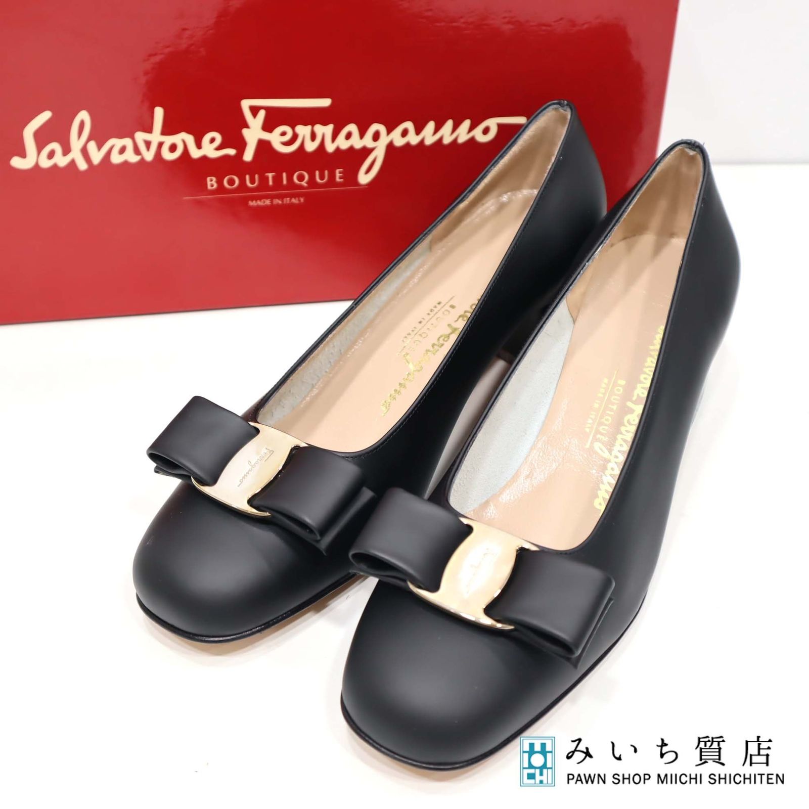 【Salvatore Ferragamo】良品 フェラガモ パンプス ヴァラ　5 楽天市場】フェラガモ パンプス ヴァラ ベージュ レディース