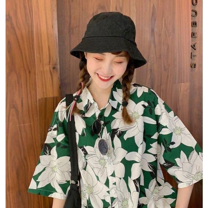 アロハシャツ トップス レディース 花柄 襟付き シャツ ブラウス