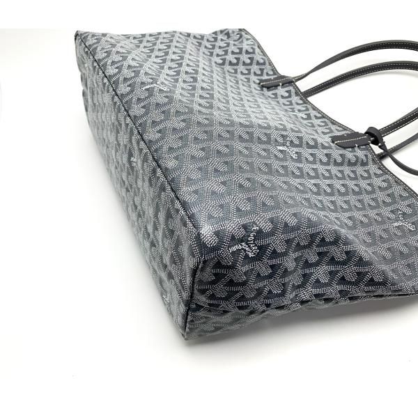 GOYARD ゴヤール サンルイPM トートバック グレー ポーチ付き - メルカリ