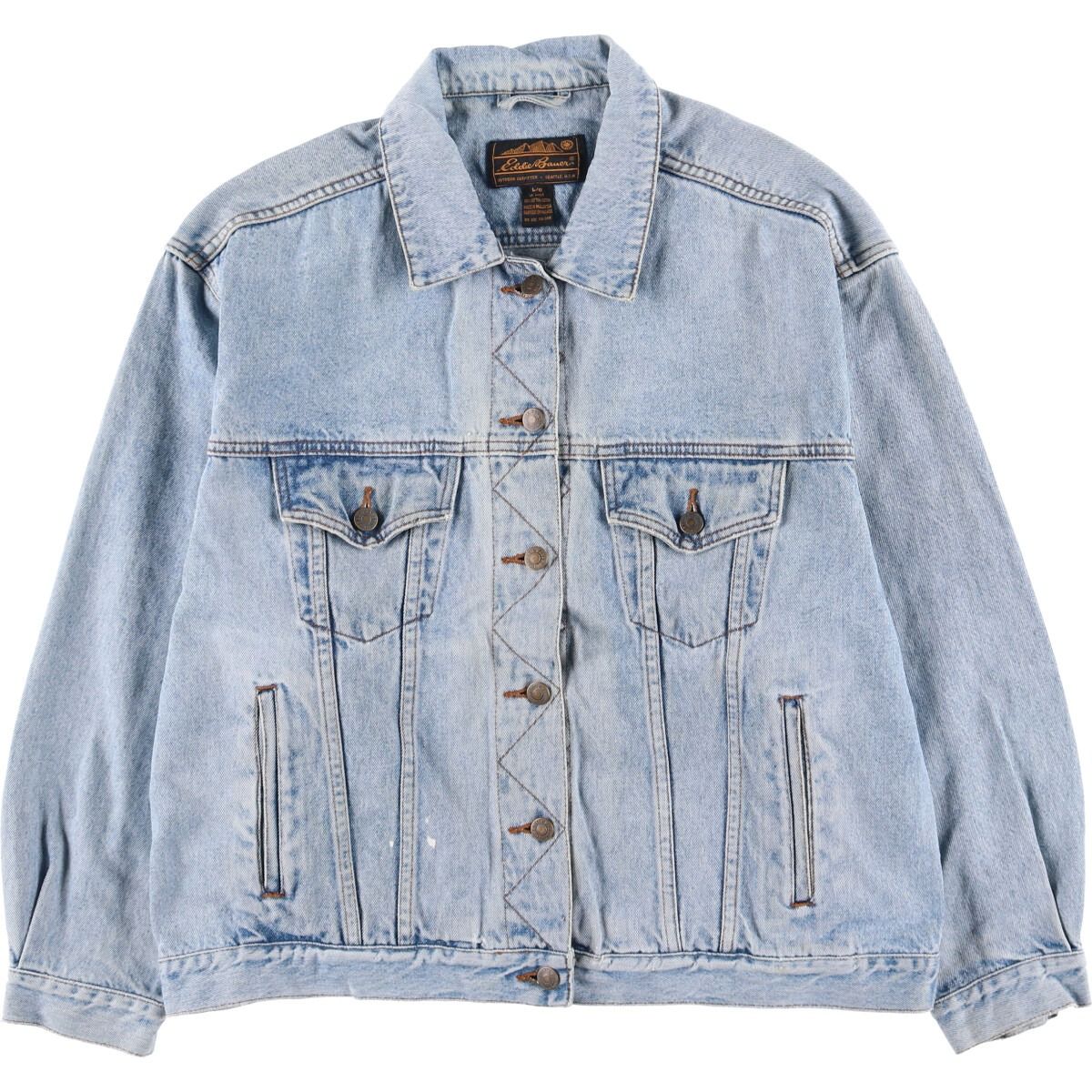 古着 80 90年代 エディーバウアー Eddie Bauer デニムジャケット Gジャン マレーシア製 レディースL相当 ヴィンテージ eaa588709