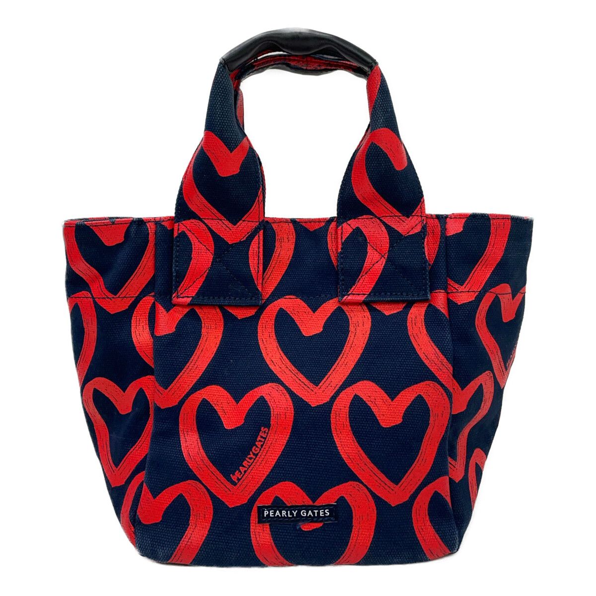 中古 パーリーゲイツ PEARLY GATES カートバッグ ネイビー 紺 落書き