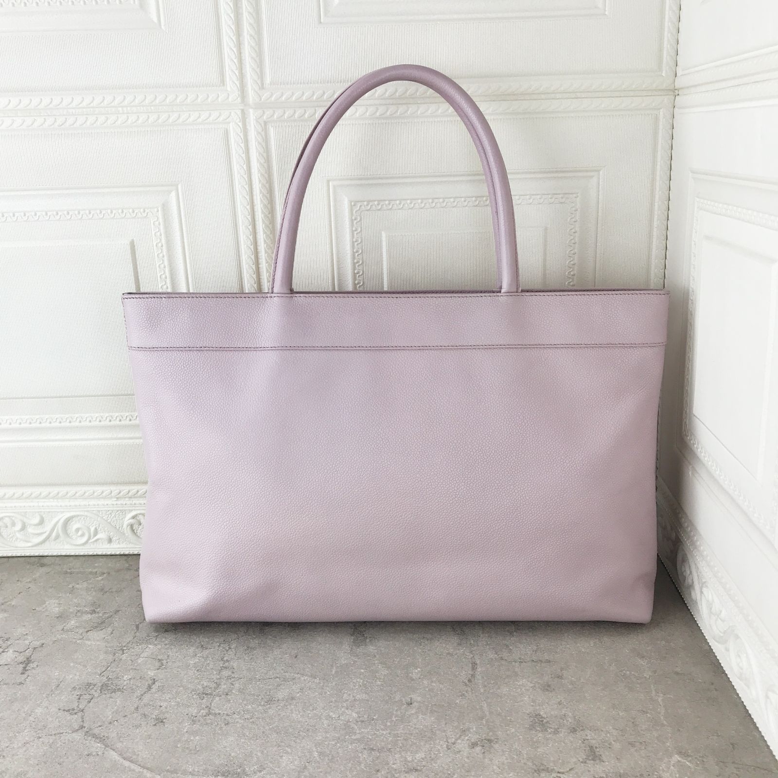 シャネル CHANEL キャビアスキン トートバッグ ピンク系