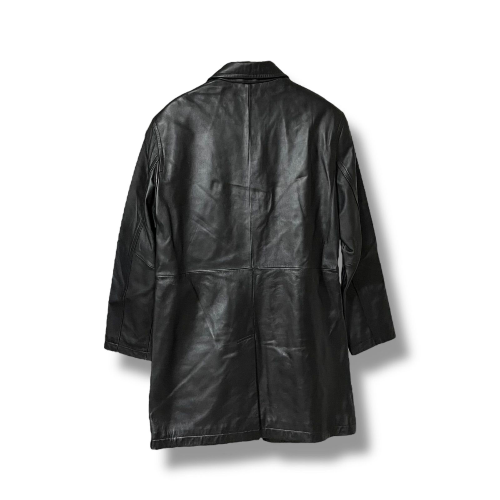 MICHIKO LONDON KOSHINO ミチコロンドンコシノ ブラック レザーコート