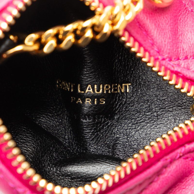 サンローラン モノグラム ベルランゴ コインケース 小銭入れ 669925 ピンク レザー レディース SAINT LAURENT【1-0150675】