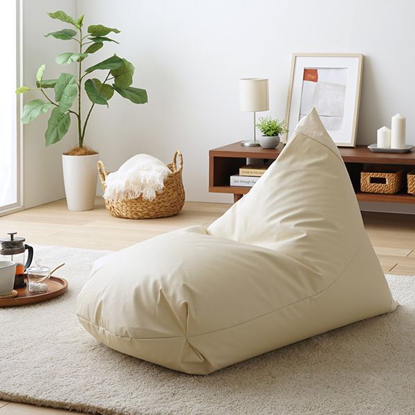 D 新品 レザー ビーズクッション レッド 赤 ソファ レゴリス 北欧 座椅子 しっかりとした座り心地 レゴリス ビーズ補充可能な三角形ビーズ