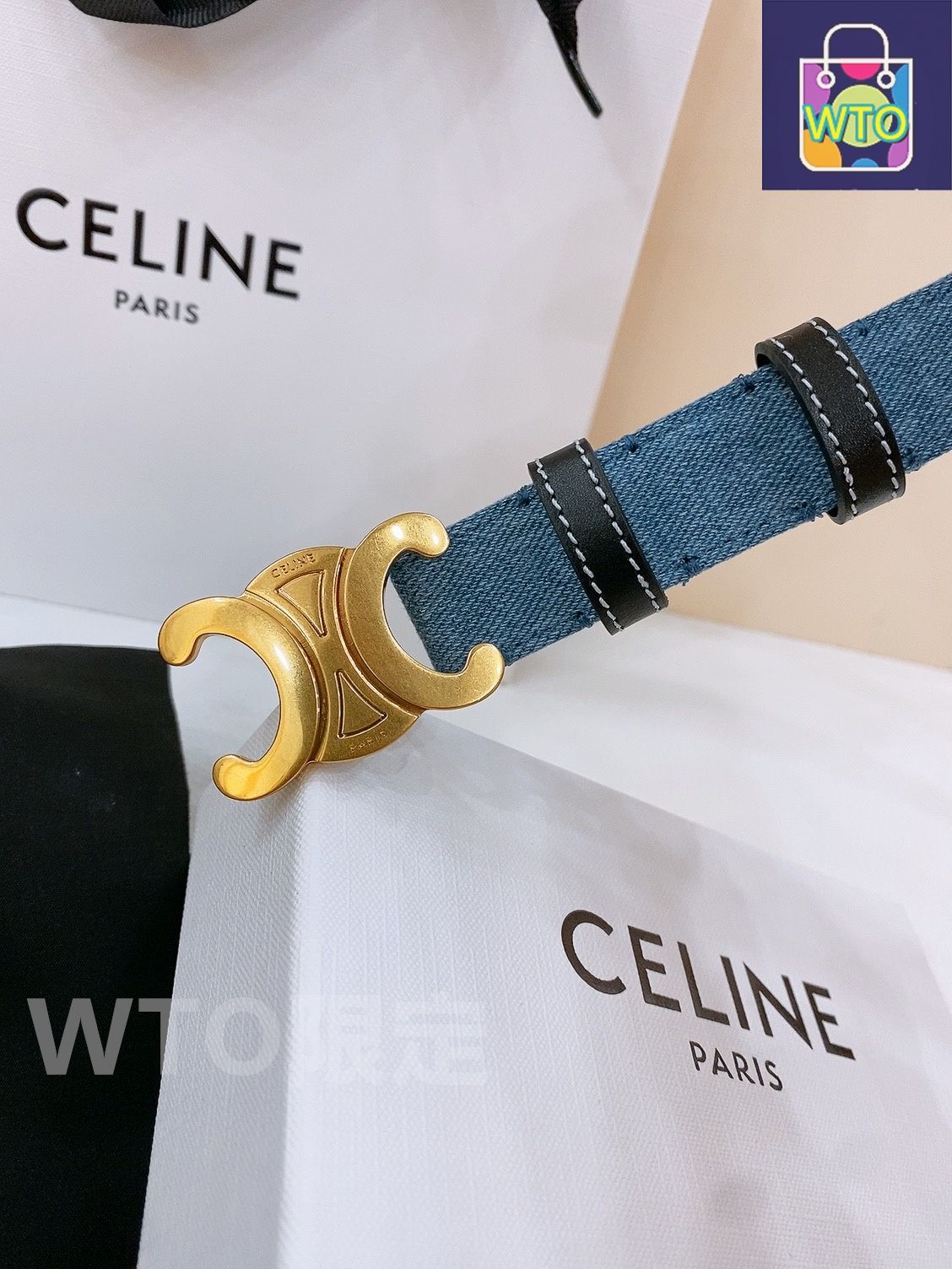 今日特価】Celine セリーヌ 24 中号 デニムベルト - メルカリ