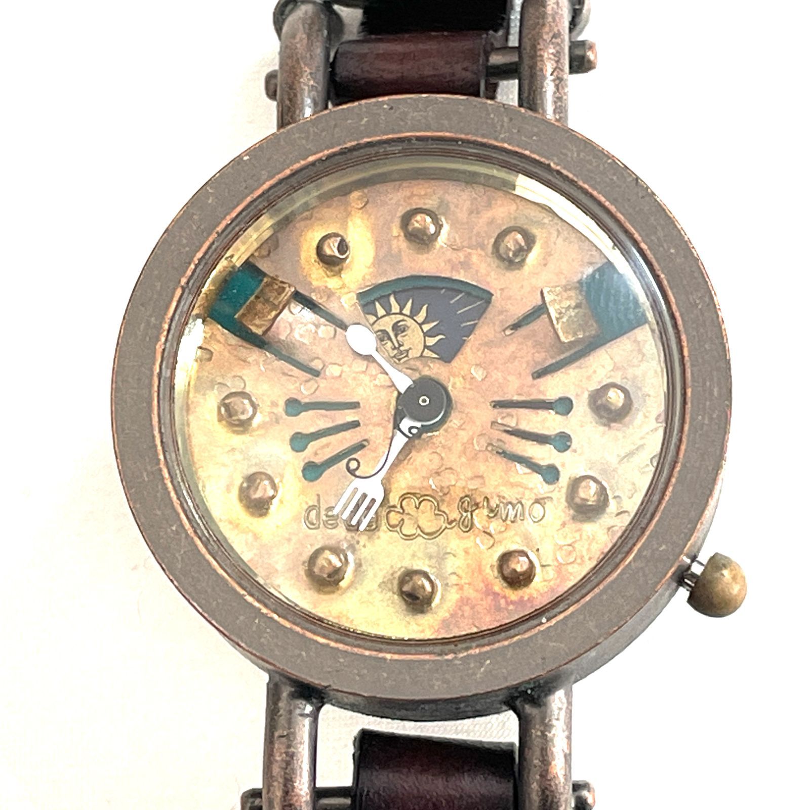 DEDEGUMO KYOTO デデグモ 日本製 手作り クォーツ 腕時計 レザーベルト ブロンズカラー プレザントセレクト メルカリ