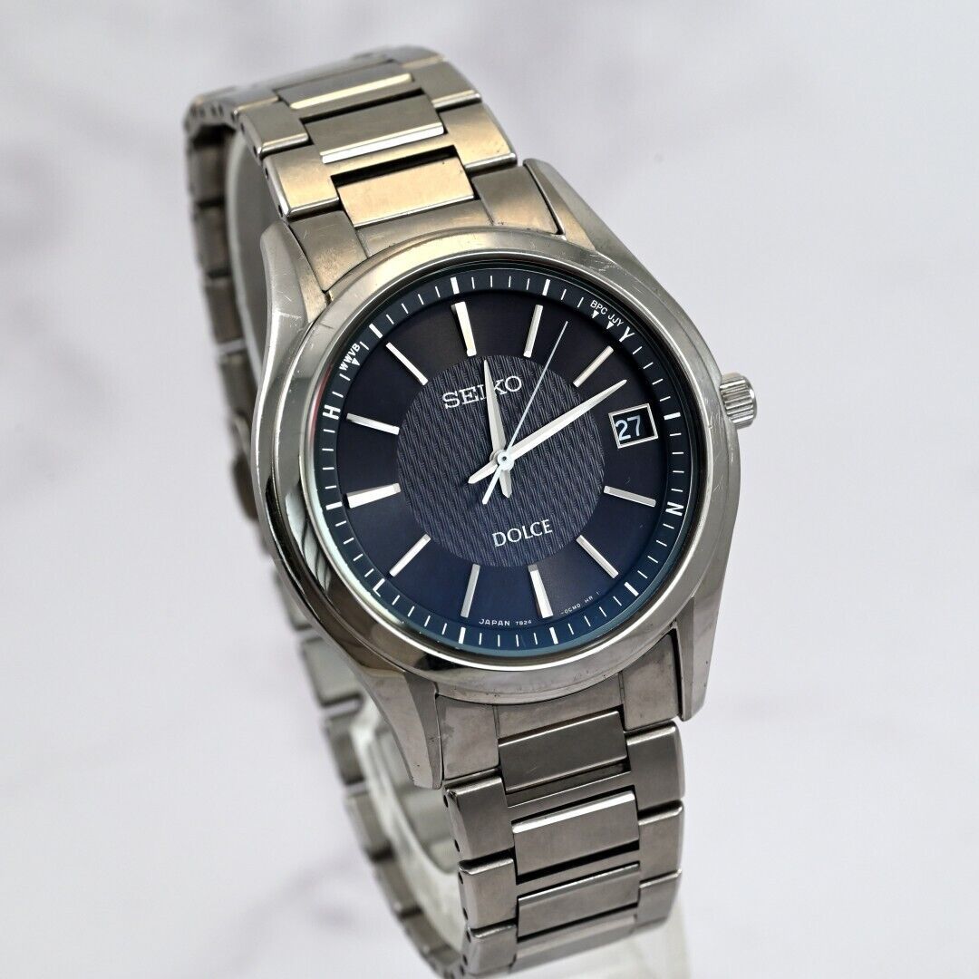 SEIKOセイコー ドルチェ Dolce SADZ187 チタンTitanium Date 電波ソーラー Radio Wave Solar Men's  Watch Ref.7B24-0BM0 - メルカリ