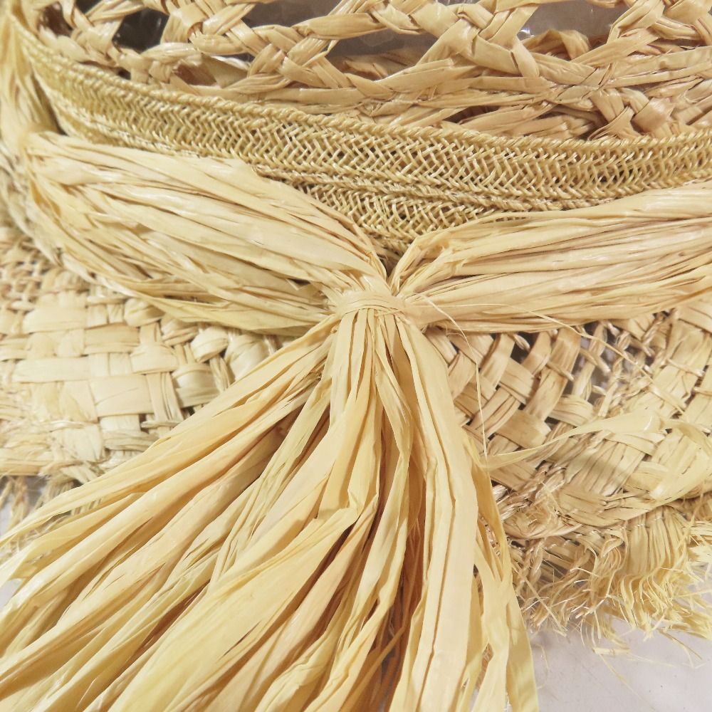 中古】新品同様 Christian Dior クリスチャンディオール ラフィア  