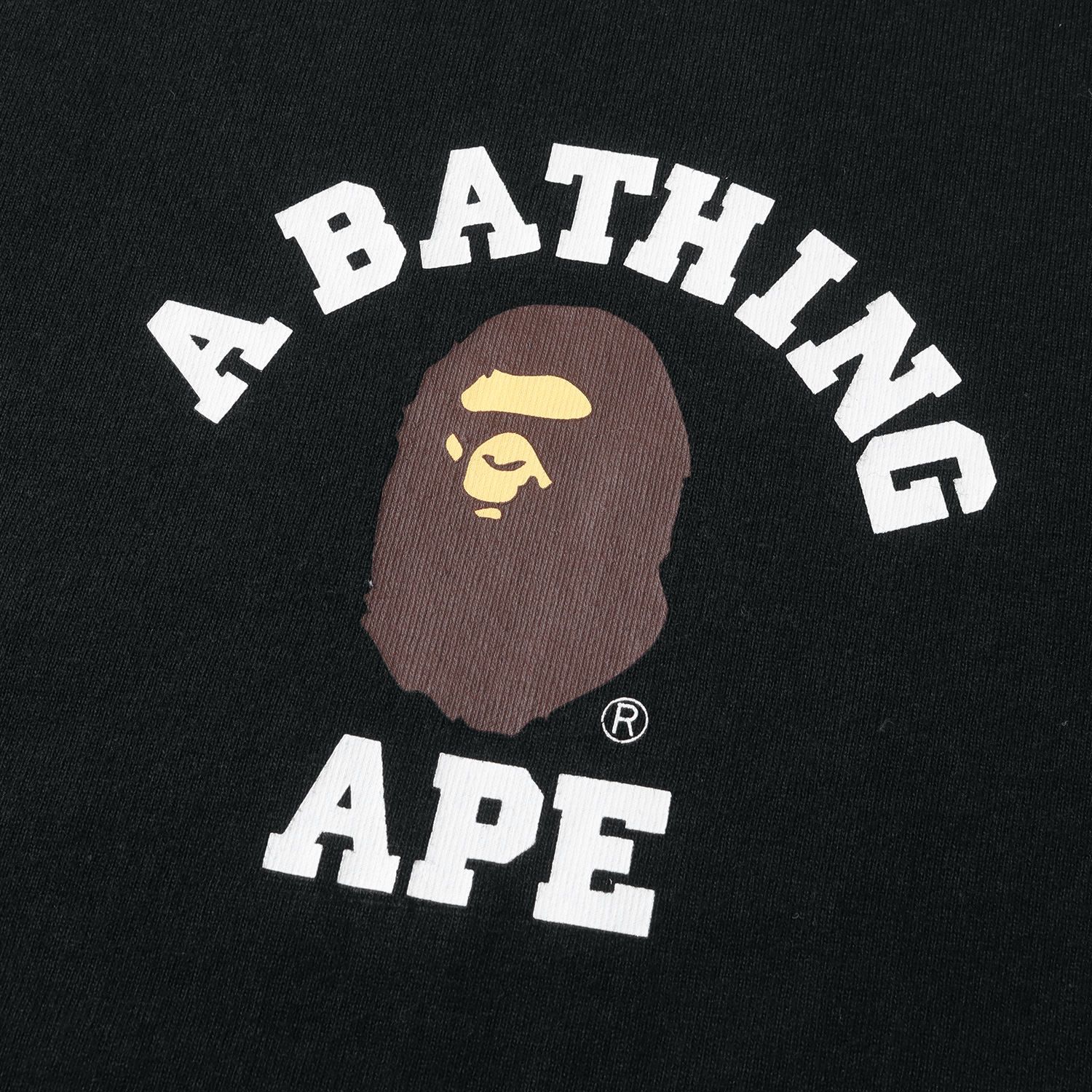 A BATHING APE ブラック半袖プリントTシャツ エイプ　Sサイズ A BATHING APE ア ベイシング エイプ Tシャツ サイズ:S 猿