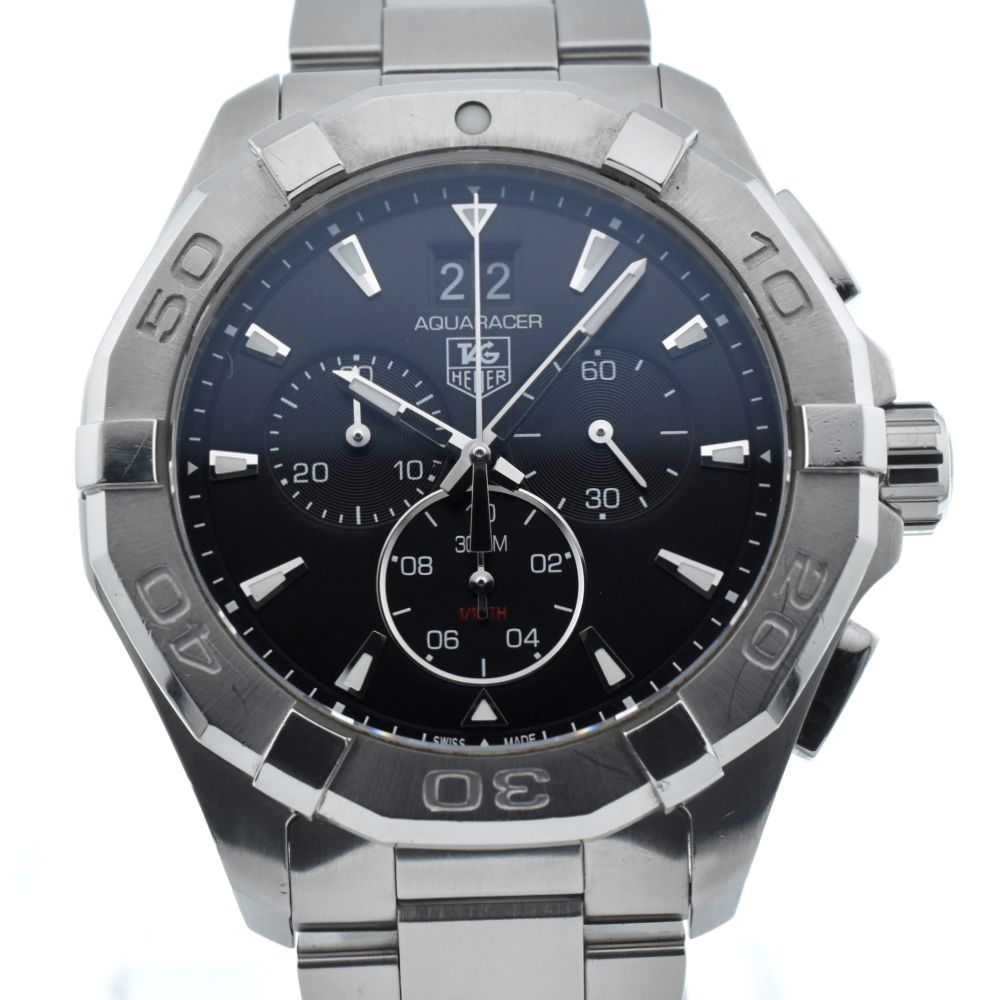 タグホイヤー TAG HEUER CAY1110-0 アクアレーサー クロノグラフ デイト クォーツ メンズ良品 D#133162