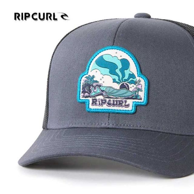 【RIPCURL/リップカール】005MHE MENS CUSTOCURVE TRUCKER キャップ DUSTY BLUE  メッシュ サイズ調整可能