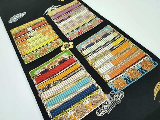 極上美品龍村光峯六通柄袋帯彩綾葡萄唐草文錦金銀糸