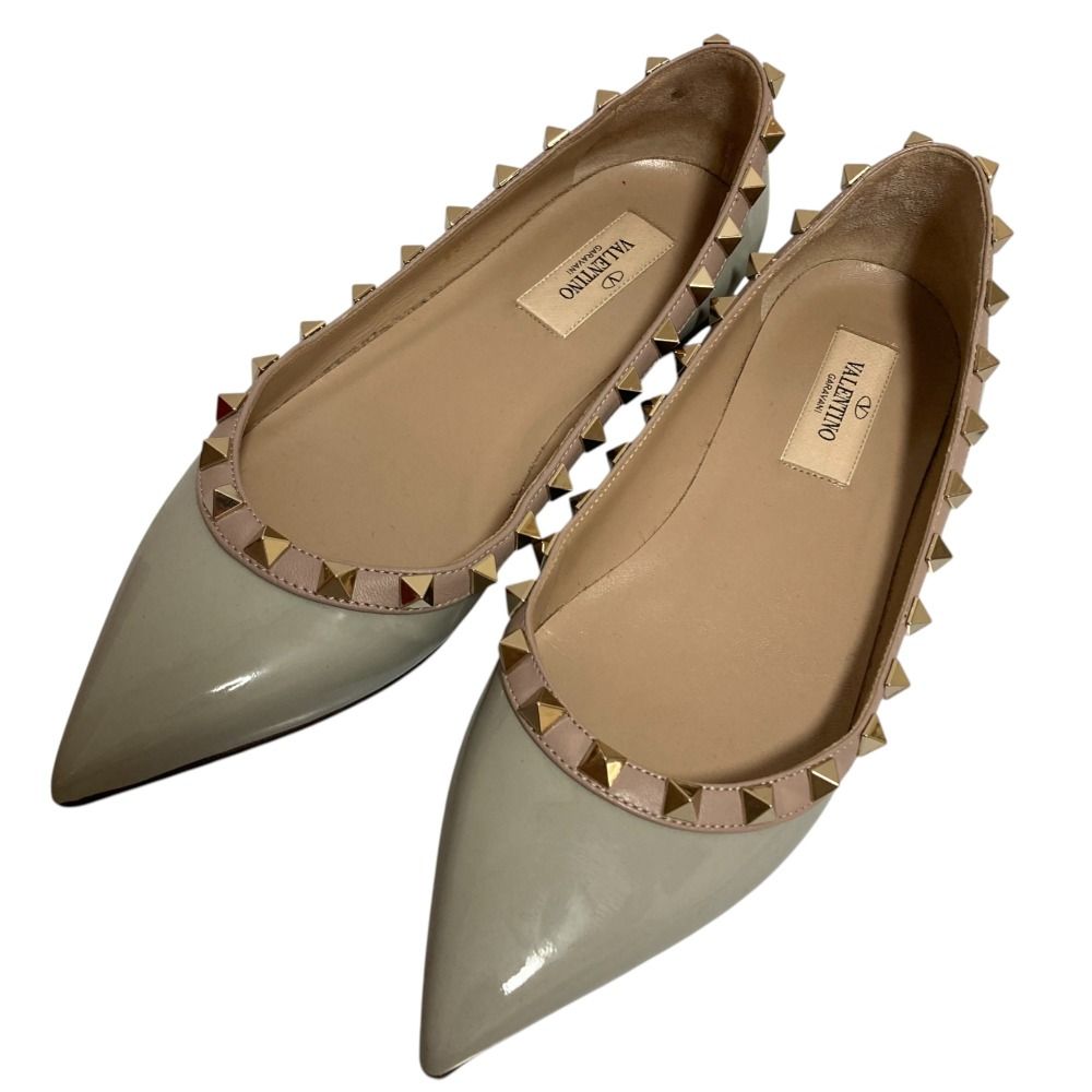 VALENTINO GARAVANI」 フラットパンプス 38 ベージュ レディース VALENTINO GARAVANI」 フラットパンプス 38 ベージュ レディース