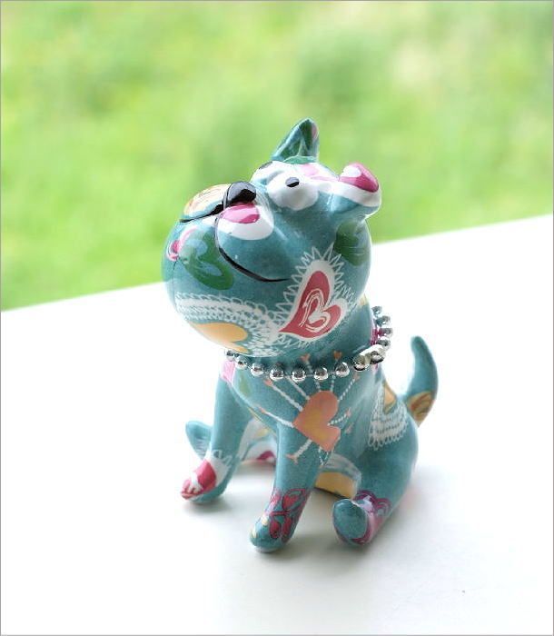貯金箱 おしゃれ 陶器 犬 いぬ ドッグ オブジェ 置物 かわいい