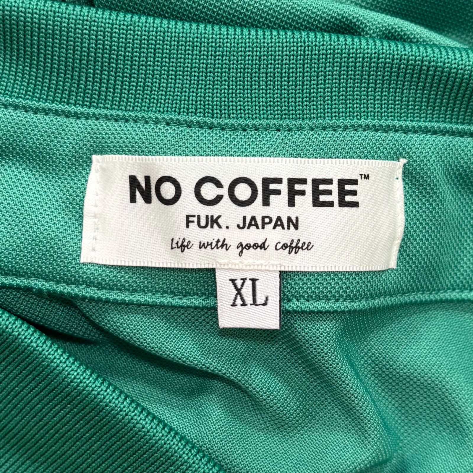 NO COFFEE CLUB HAUS ポロシャツ グリーン 極美品 NO COFFEE CLUB HAUS ポロシャツ グリーン XL クラブ
