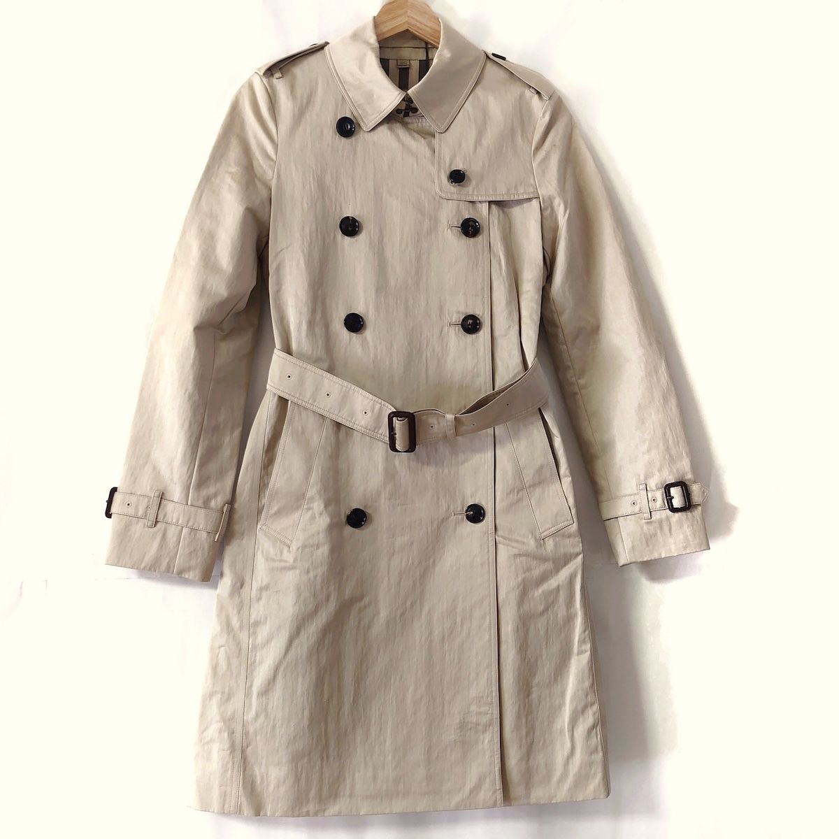 BURBERRY London レザーベルト仕様 最高級トレンチコート♪