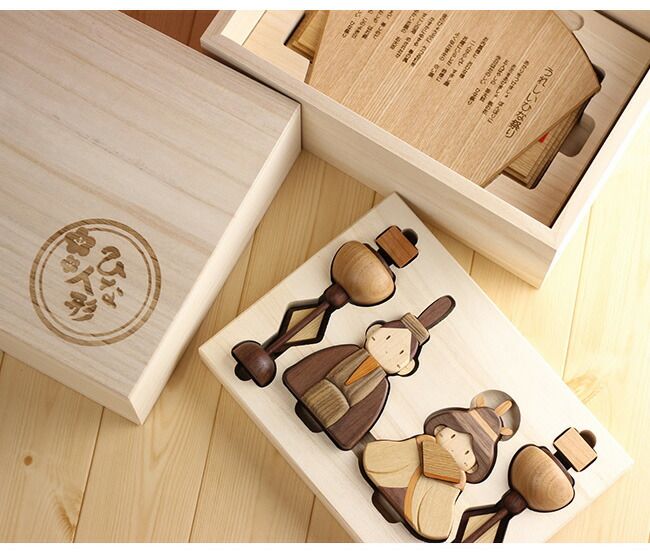 Wooden Hina Doll set x Fete Special (木製ひな人形+ネーム