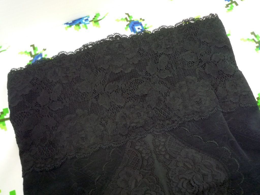 参考41800円 最 補正下着 シャンデール シャルム ハイウエストガードル Size64 ブラック 豪華ストレッチレース ヒップUP _HK1