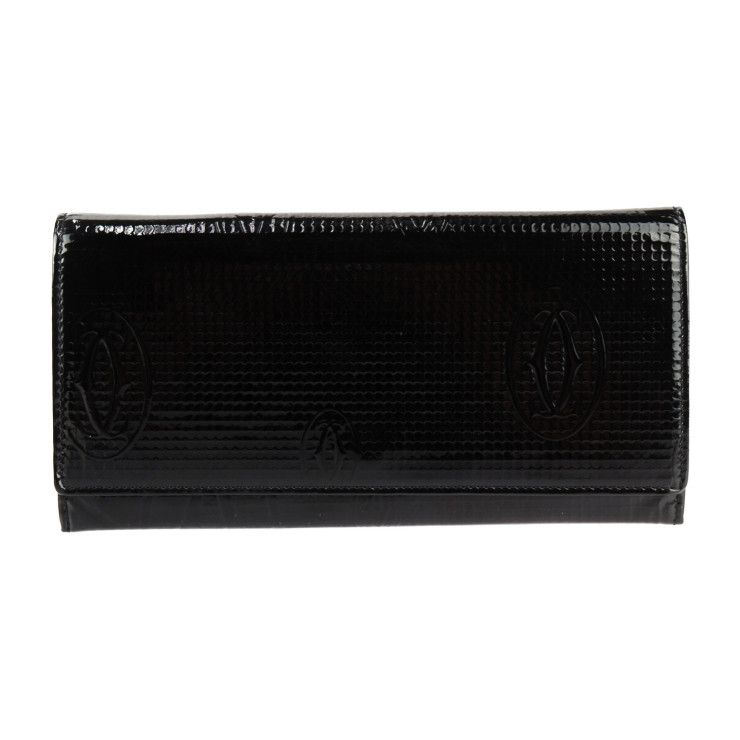 CARTIER カルティエ 長財布 L3001240 パテントレザー ブラック 