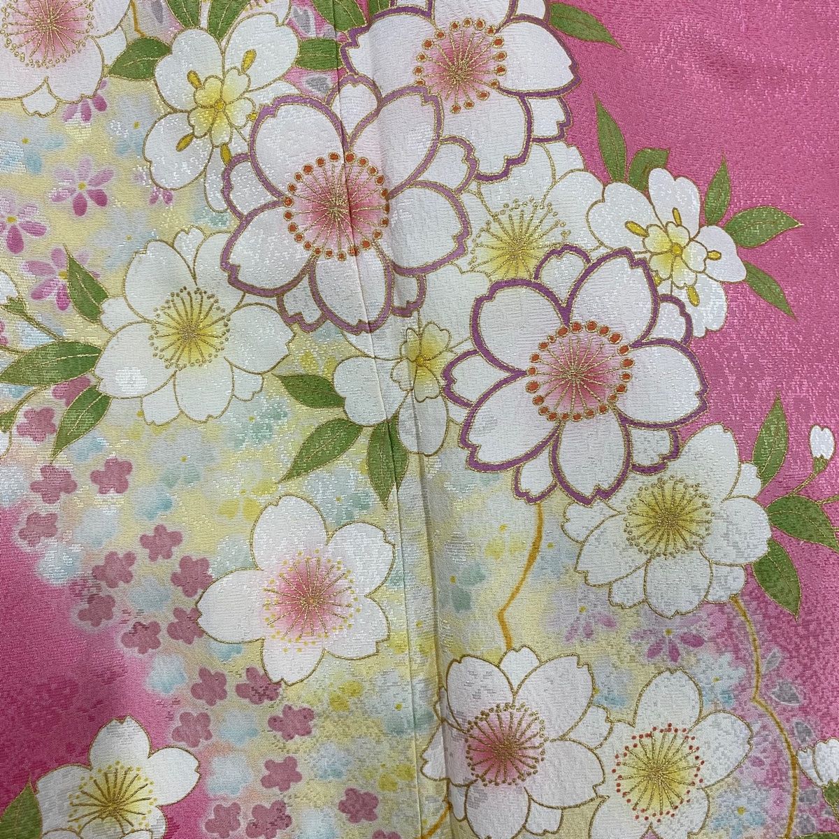 振袖 身丈168.5cm 裄丈67cm M 袷 落款あり 橘 団扇文 縮緬 ぼかし 黒 正絹 名品 中古 振袖 身丈168.5cm 裄丈67cm M 袷 徳永憲峯 やまと 落款あり 辻が花