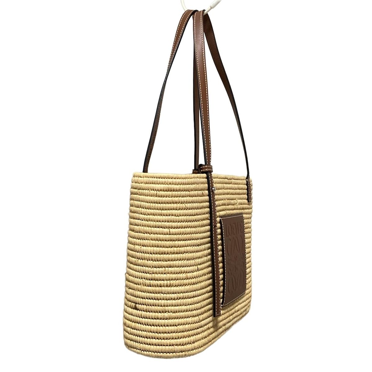 LOEWE ロエベ ベージュ スクエアバスケット トートバッグ かごバッグ Basket（LOEWE） LOEWE ロエベ Square Basket スクエア バスケット