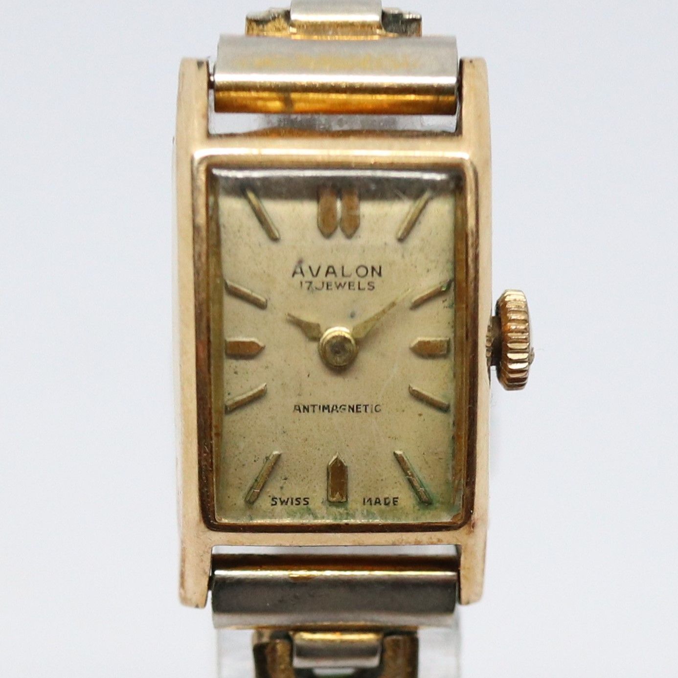 稼働品】AVALON アバロン 腕時計 18K 0.750 手巻き レディス ゴールド  