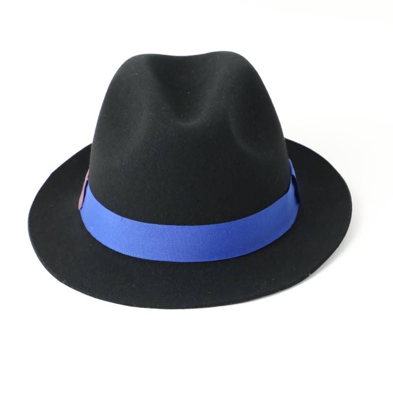 Paul Smith ポールスミス バイカラーリボン ハット フェルトハットメンズ 紳士 帽子 ブラック 60cm L - 311
