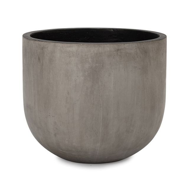 プランター 大型 植木鉢 円形 ファイバー強化セメント 鉢 おしゃれ コンカーラウンド グレー 直径450 高さ380 穴あり ガーデニング 園芸用品 庭 オーナメント ガーデン ギフト 贈り物