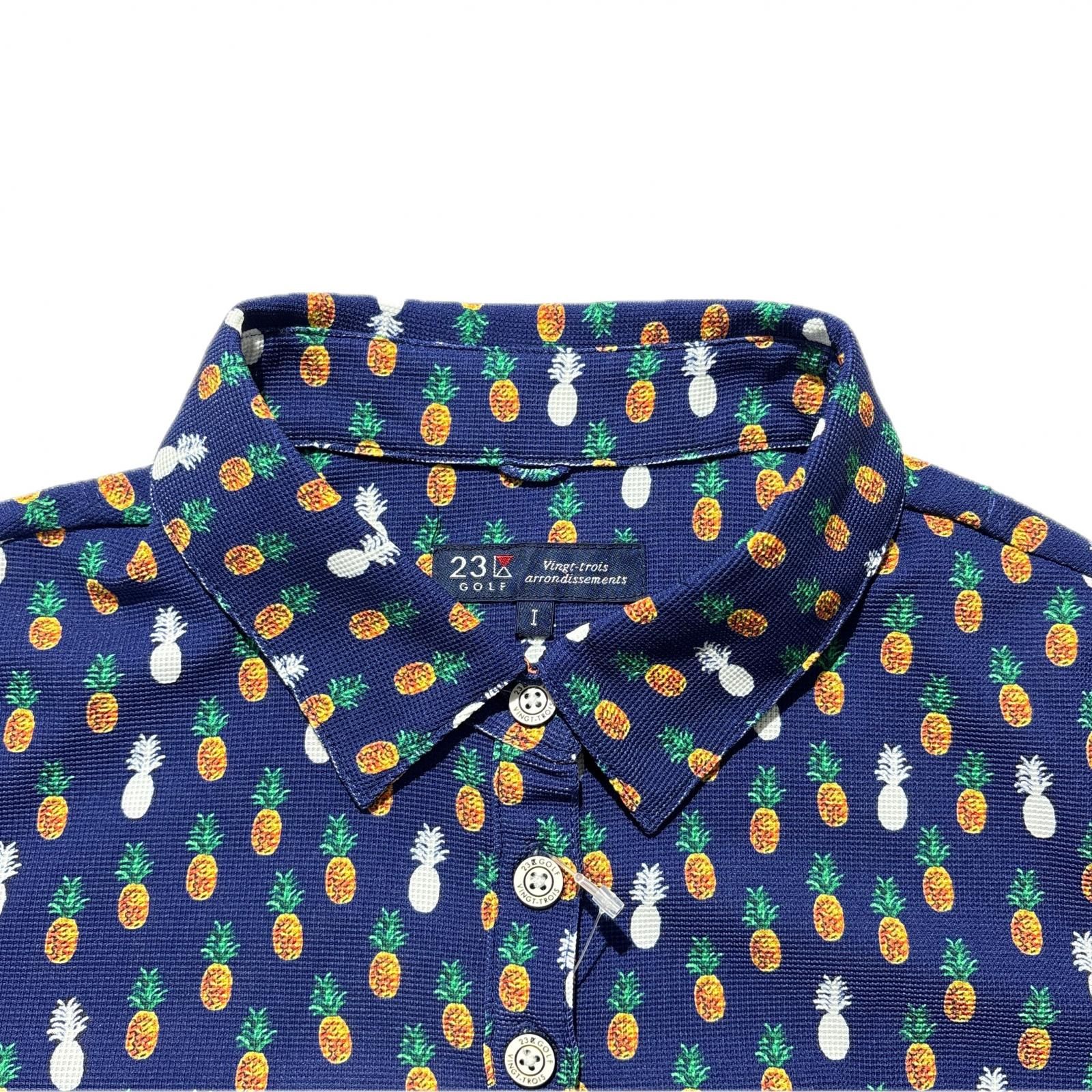 PEARLY GATES パイナップル柄 半袖ポロシャツ M 46G75d PBTドビーポロシャツ ＜パイナップルアート柄＞ | PEARLY