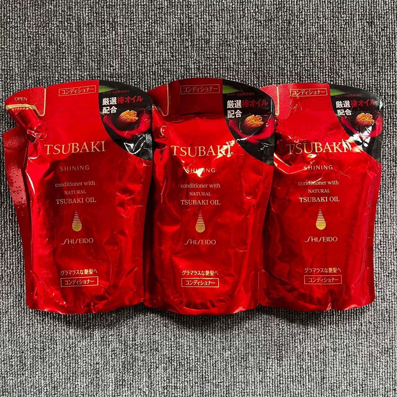 TUSBAKI シャイニングコンディショナー つめかえ用 400mL×3個セット
