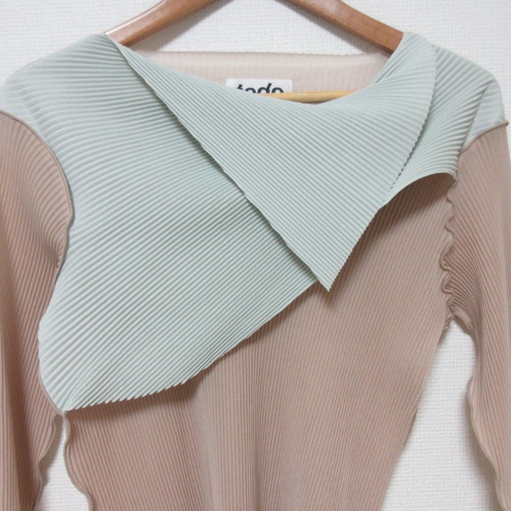 美品 todo kotohayokozawa コトハヨコザワ ドレープド ネック トップ  