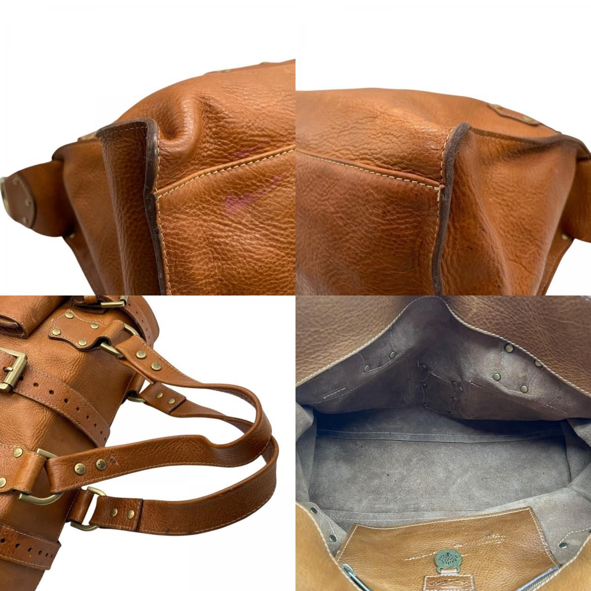 MULBERRY マルベリー ハンドバッグ ブラウン 肩掛け クロコ 型押し MULBERRY マルベリー ハンドバッグ ブラウン 肩掛け クロコ 型