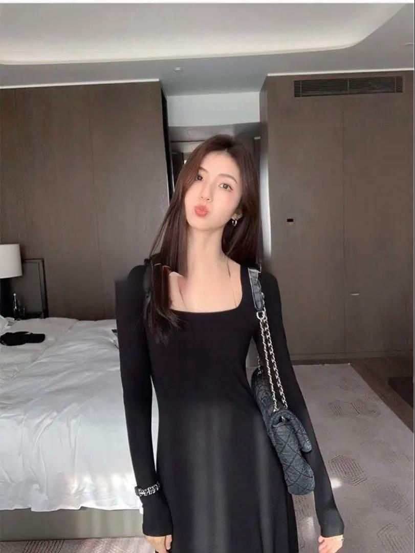 ♥ 大人可愛い ニットタイトロングワンピース 春の女子会 デートに最適!