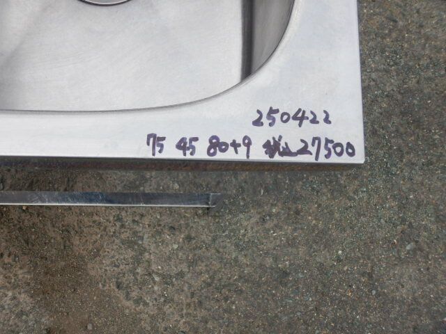 アズマ 業務用 ステンレス 2槽 シンク W750 D450 H800 90 mm 厨房 KP2-750 槽内寸W323D378深210mm W75