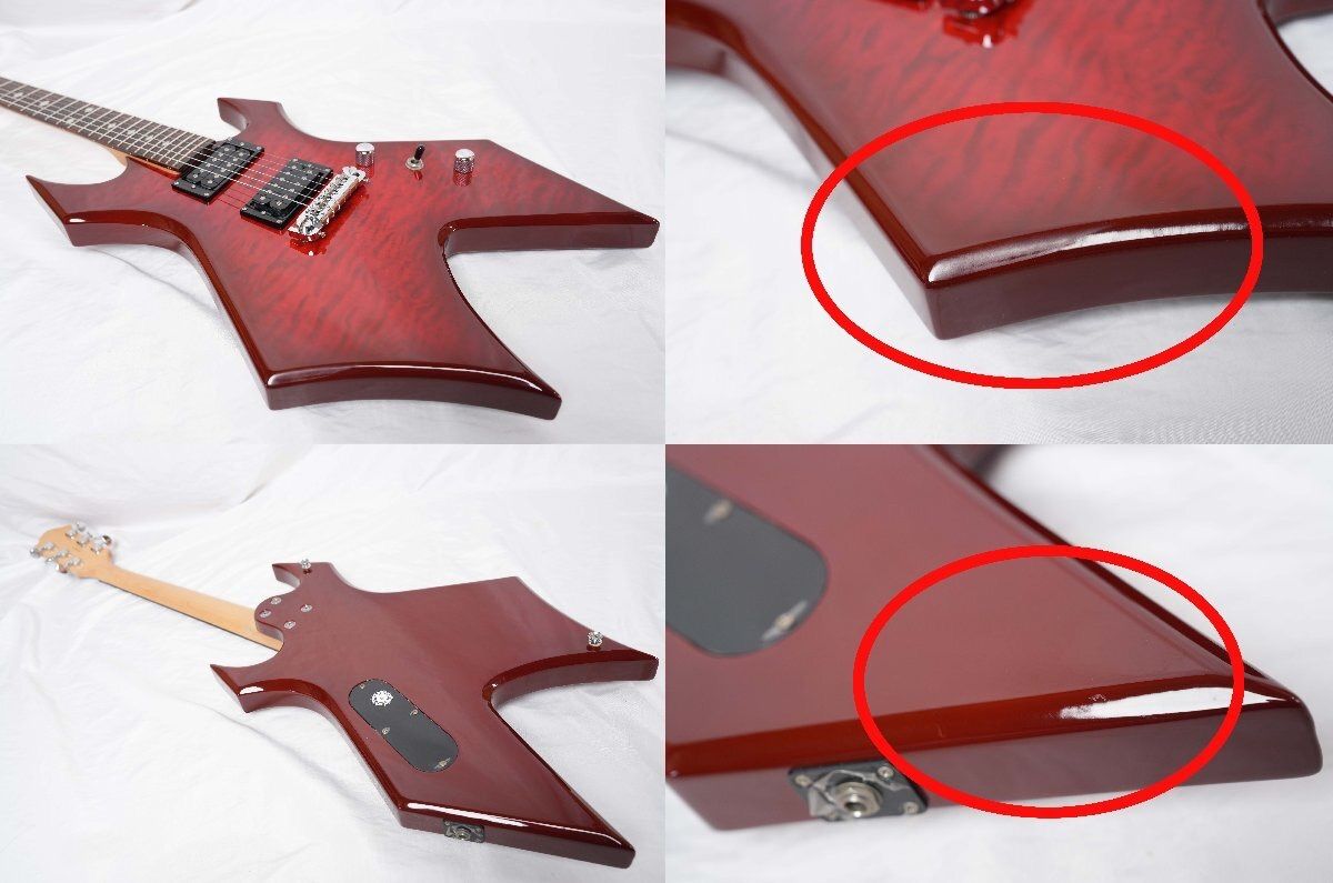 B.C. Rich Warlock ワーロック メタリックレッド　 ケース付き ☆B.C.RICH☆WARLOCK RED BURST ワーロック 2007年製 美品