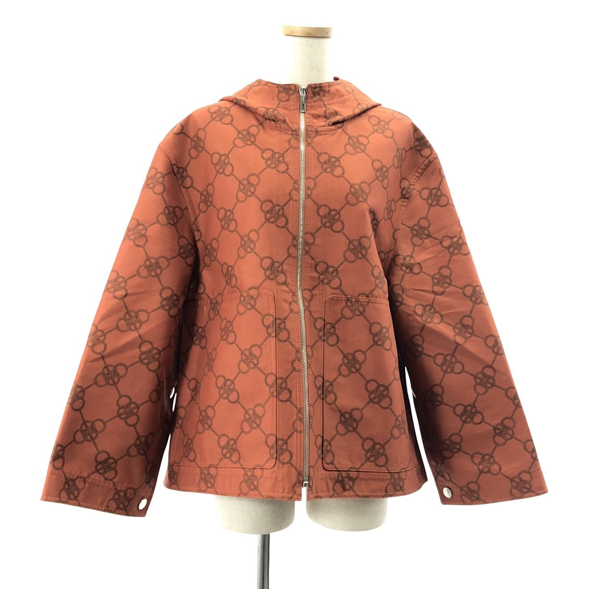 美品】 HERMES / エルメス | Printed Canvas Snap Button Detail