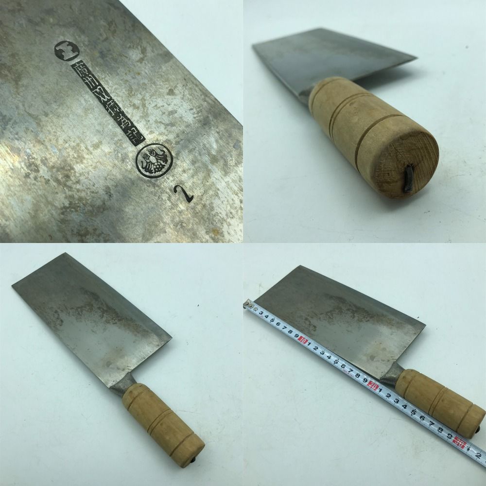 広州双獅為記◇丸正マーク 刃渡り20.5cm 廣州双獅為記 本場 中華包丁 菜刀 中国製 料理 調理 器具 刃物 キッチン ナイフ【中古】 - メルカリ