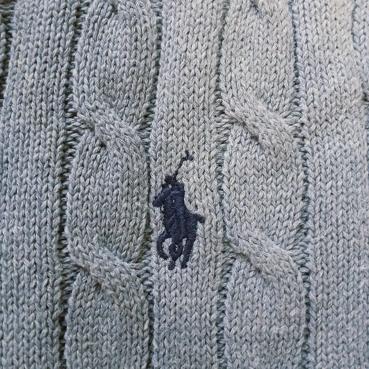 新モデル ロゴ デザイン POLO ラルフローレン ケーブル ニット