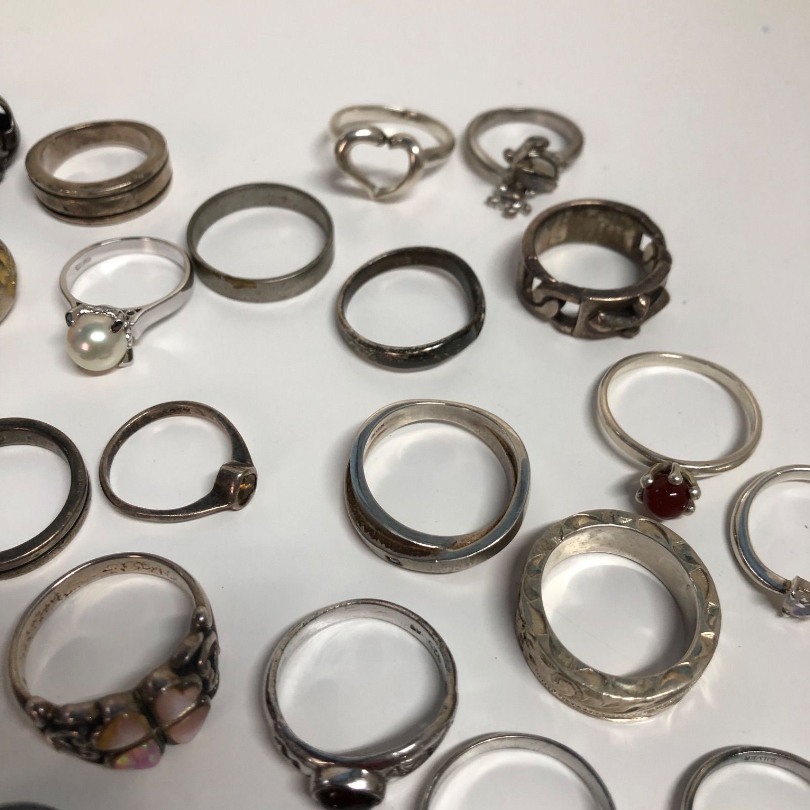 ☆シルバーアクセサリー シルバーリング 31個 134g まとめ売り