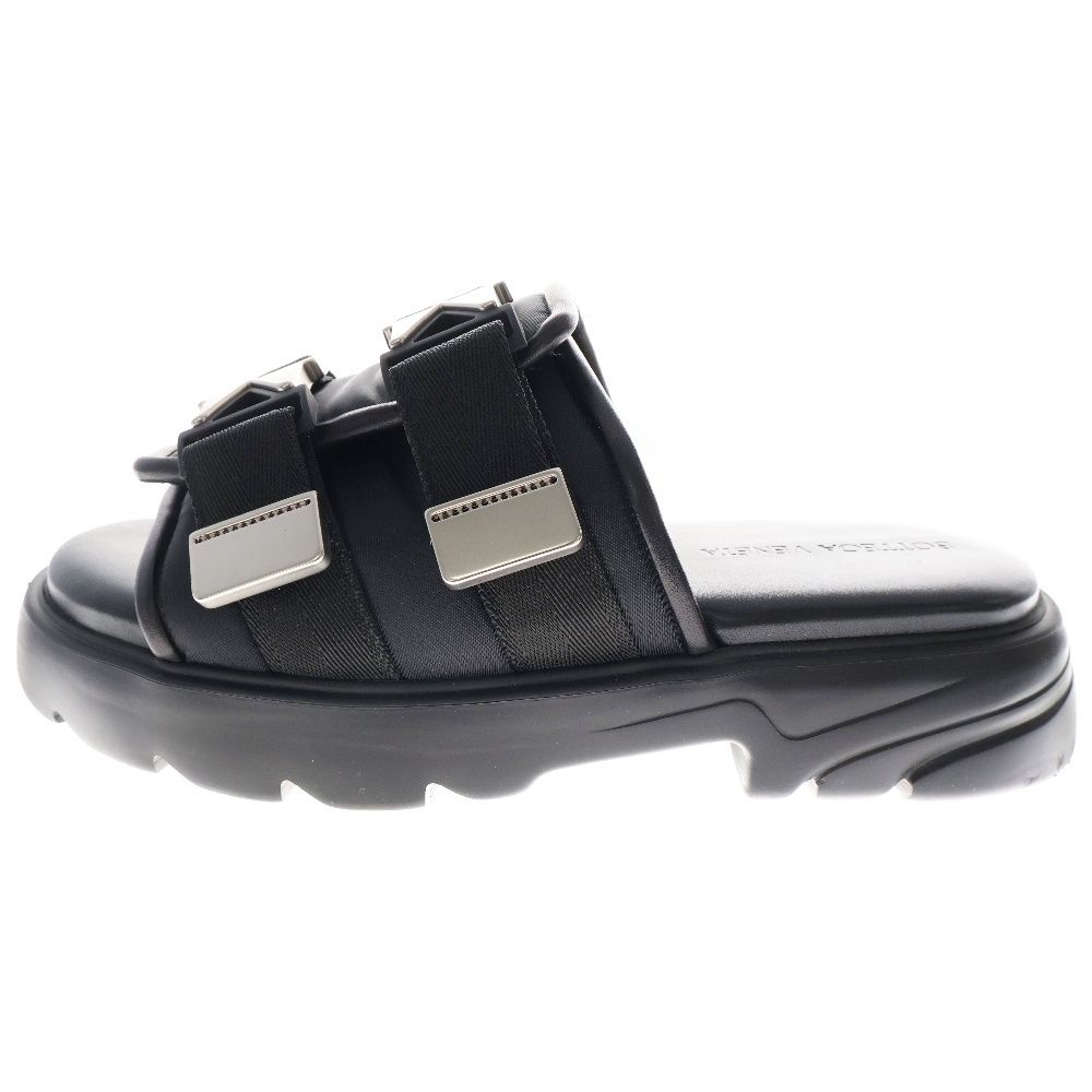 BOTTEGA VENETA ボッテガヴェネタ Flash フラッシュ ダブルベルト レザー サンダル ミュール ブラック 690034