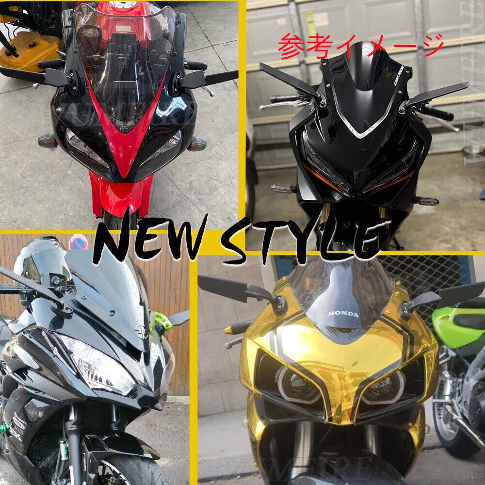 汎用 CBR1000RR CBR600RR 2022 アルミ バックミラー 調整可能 回転式 黒