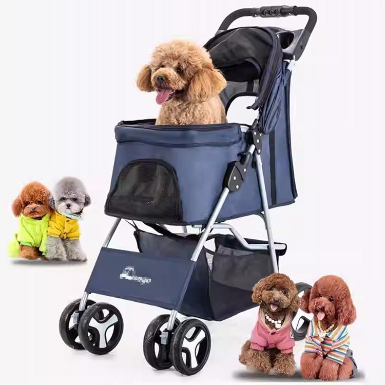 折り畳みペットカート 多頭 猫 小型犬 フルオープン 4輪 中型犬 超小型犬 中型犬 キャリー ブレーキ付き ドライブボックス 15kgまで ペットバギー ドッグカート カート ペット用 ペット 折り kym2322