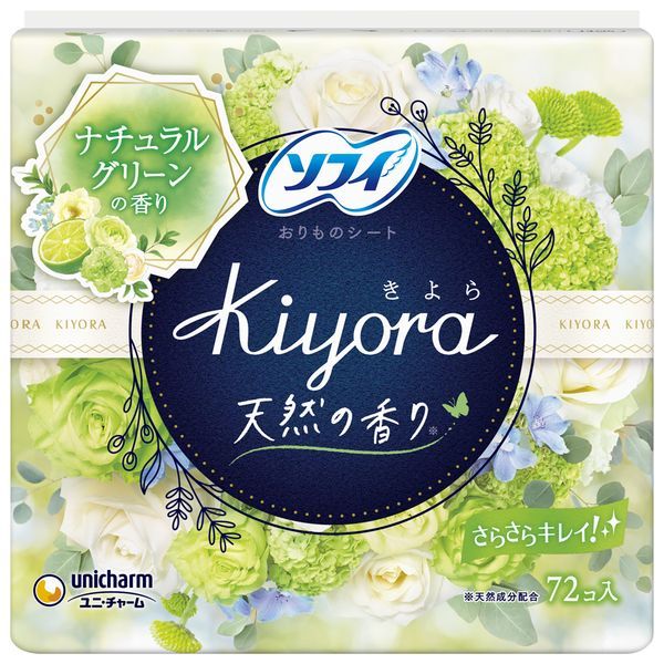 まとめ買い-24点セット ソフィＫｉｙｏｒａナチュラルグリーン７２枚 ユニ チャーム ユニチャーム 生理用品